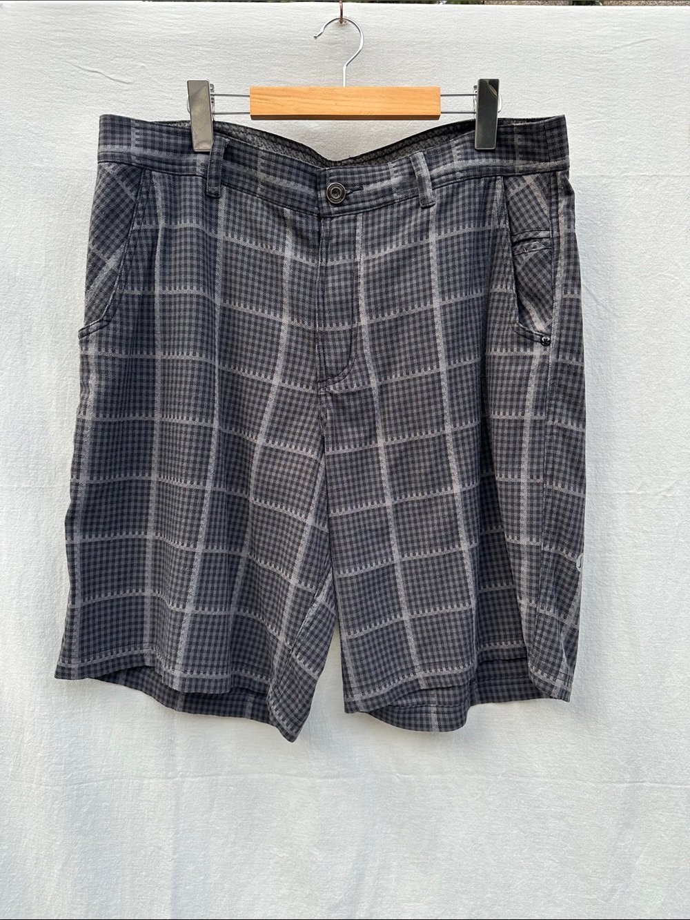 Lululemon Gray Plaid Shorts